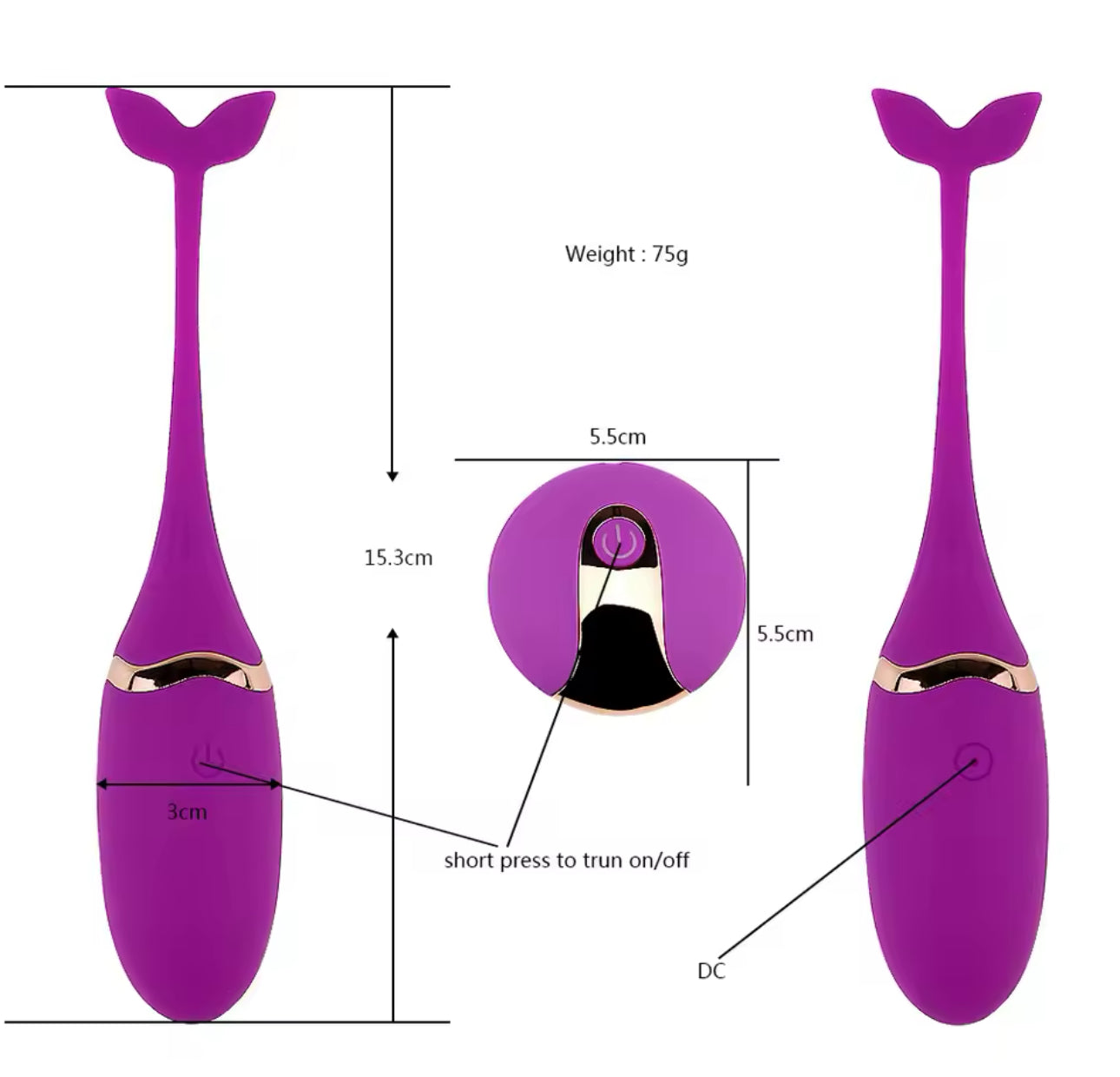 Vibrador Pez 🐟 Con Control Remoto (Cod.Du-58)