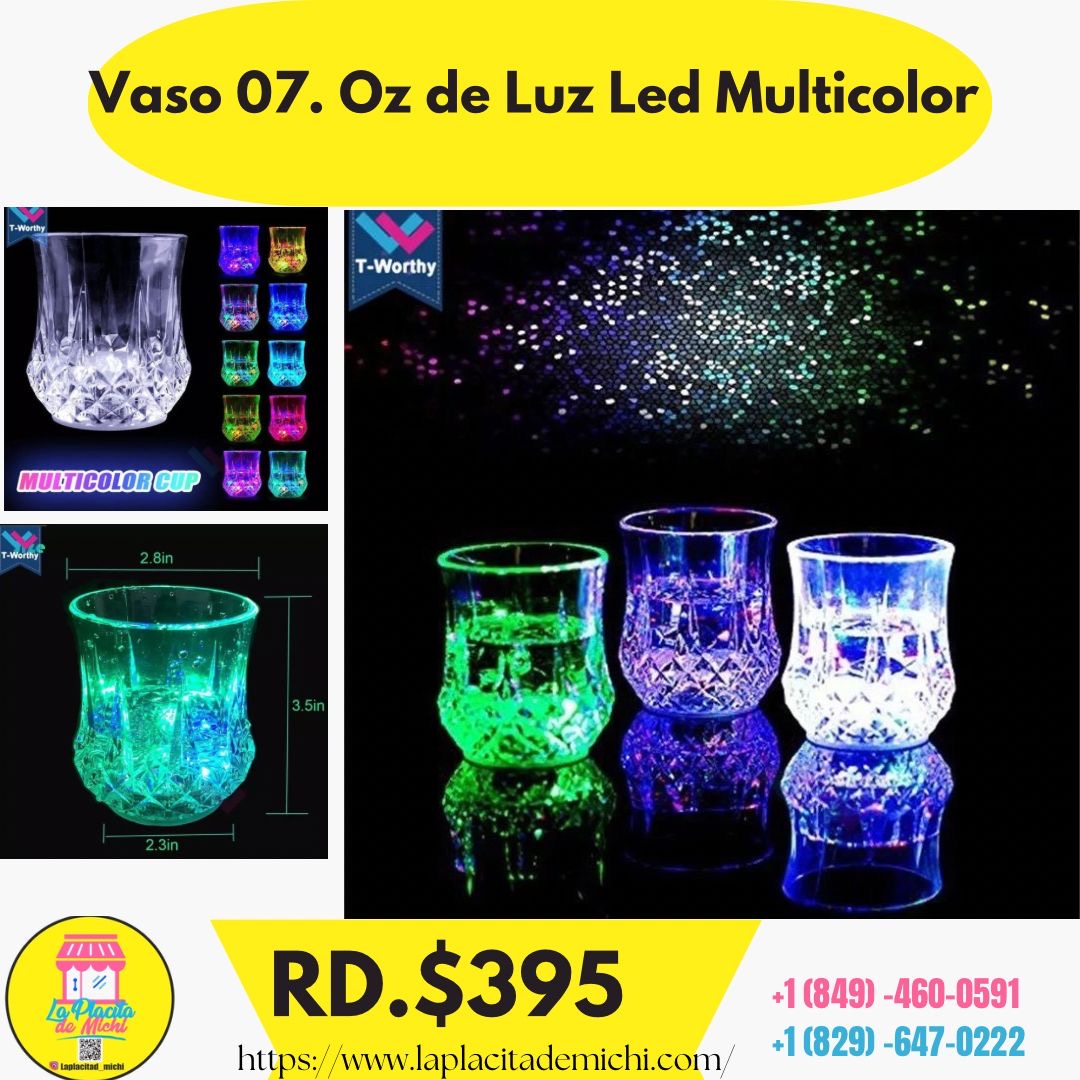 Vaso 07. Oz de Luz Led Multicolor