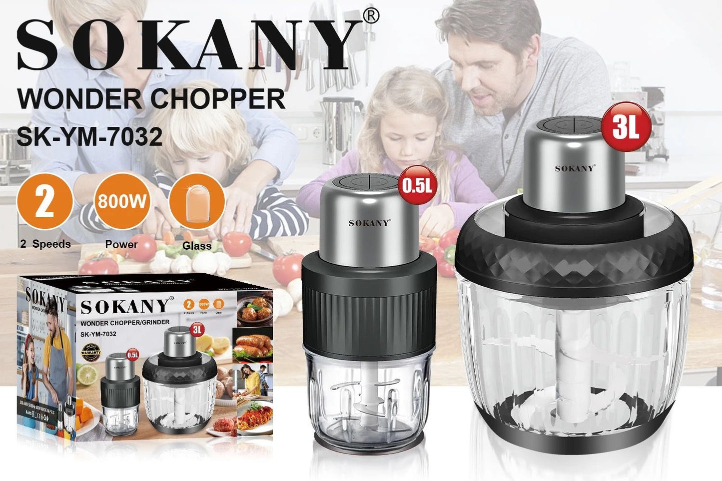 Picador sokany (2 en 1) SK-7032 (3L-0.5L)