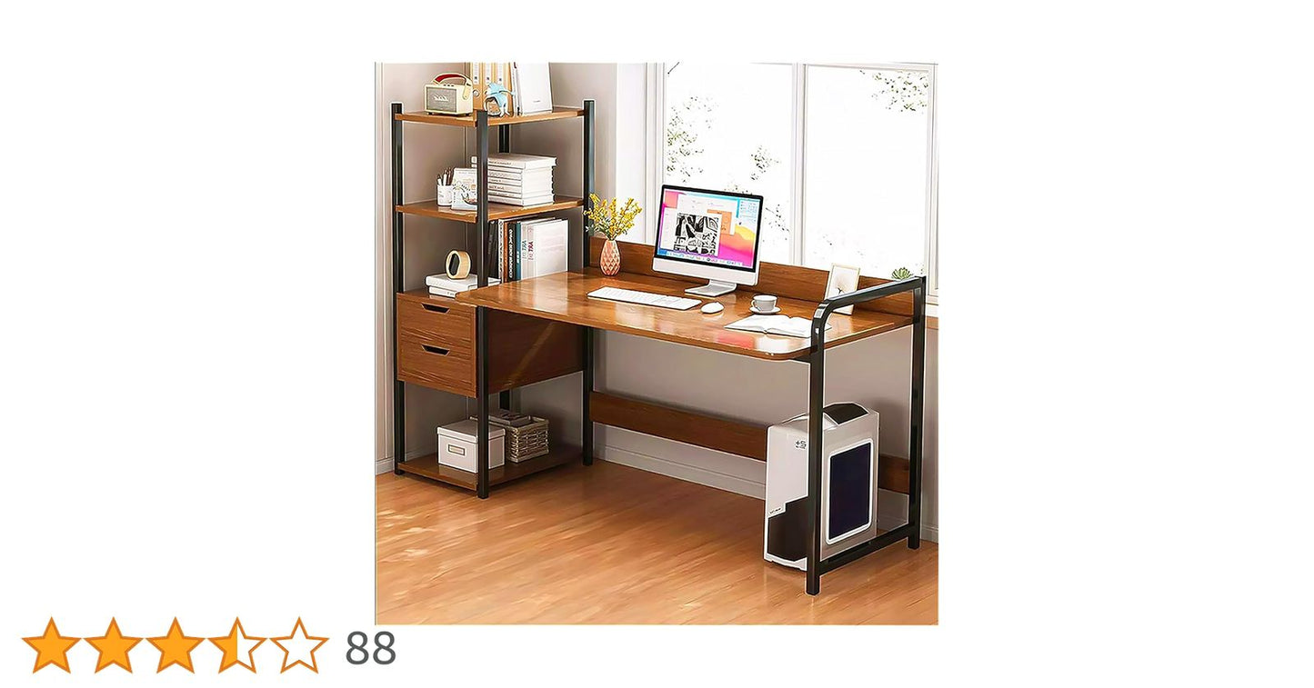 🪑✨ Escritorio Multifuncional con Estante Lateral (Color Marrón) (Cod. 88002) ✨🪑
💰 RD$2,995