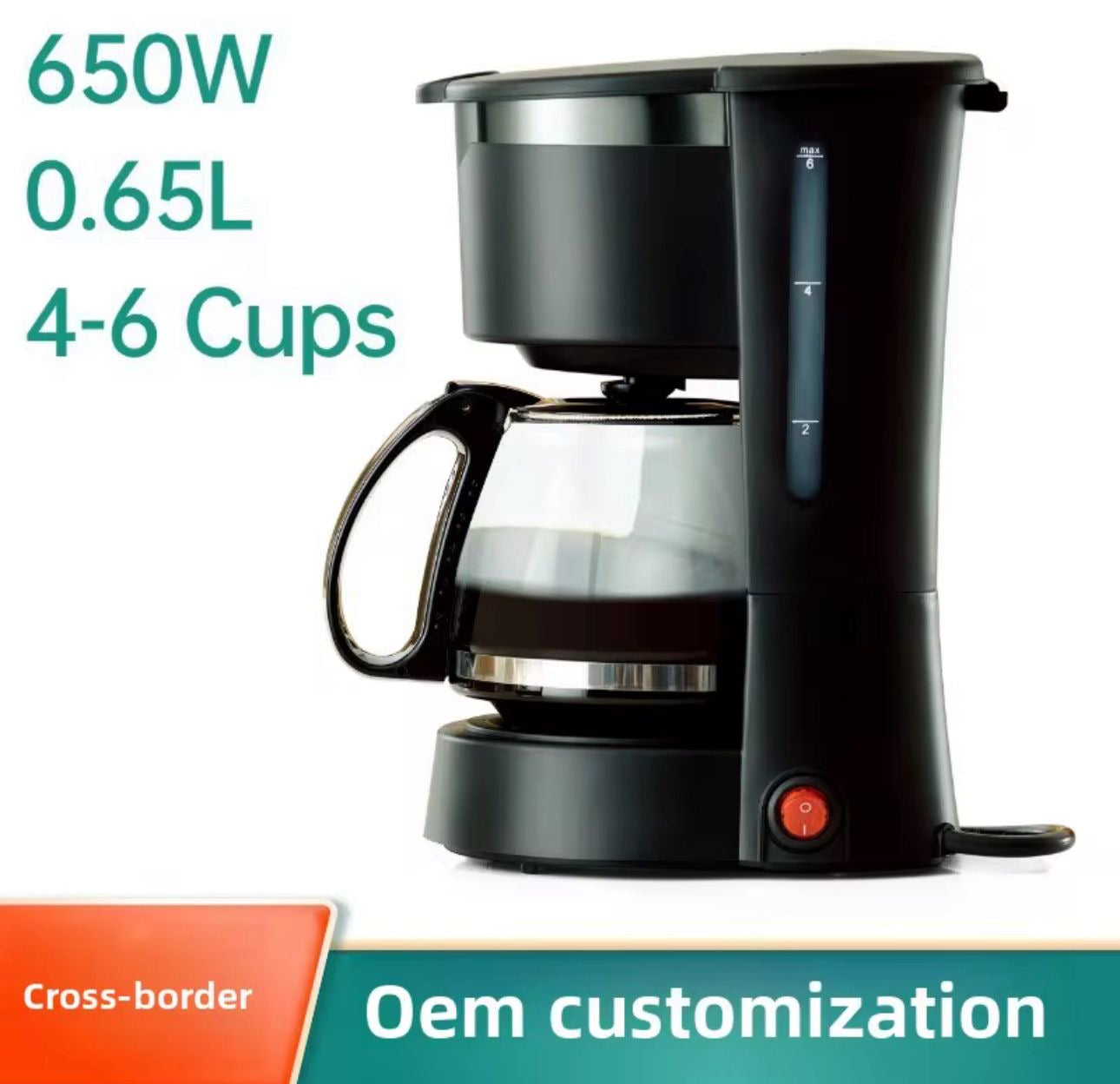 ☕ Cafetera de Goteo Espresso Portátil – 6 Tazas | Estilo Americano (Cod.2506)