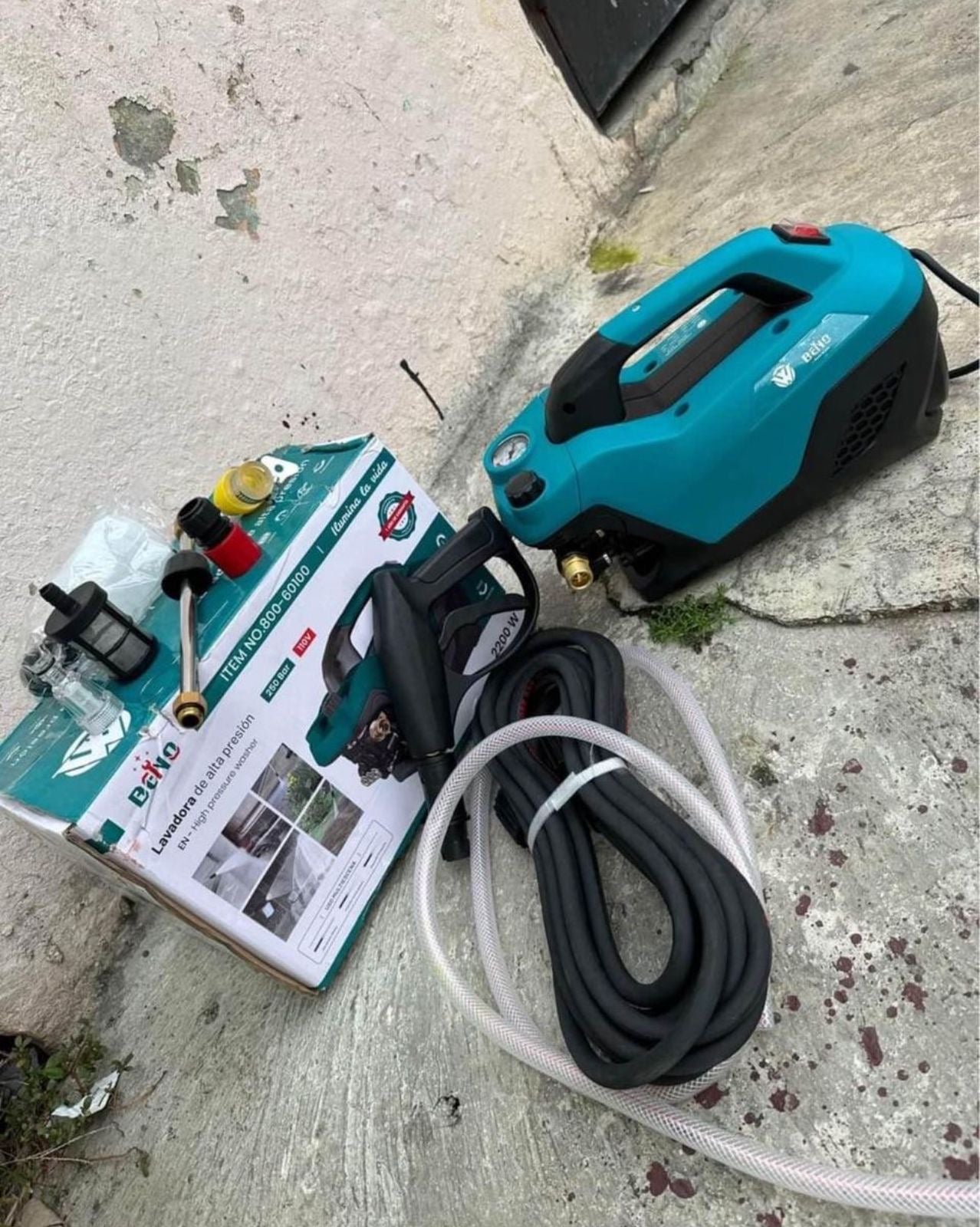 💦 LAVADORA DE ALTA PRESIÓN – 2200W (Cod.800-60100)