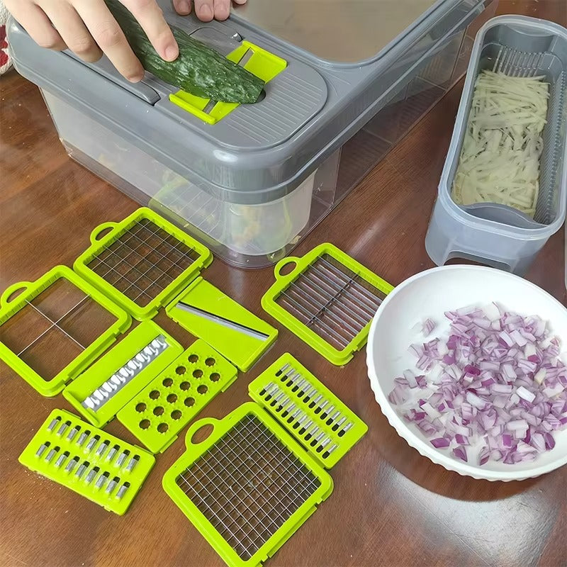 🍴 Set de Cortador y Rallador Multifuncional 20 en 1
(Cod. KITCH-20X)