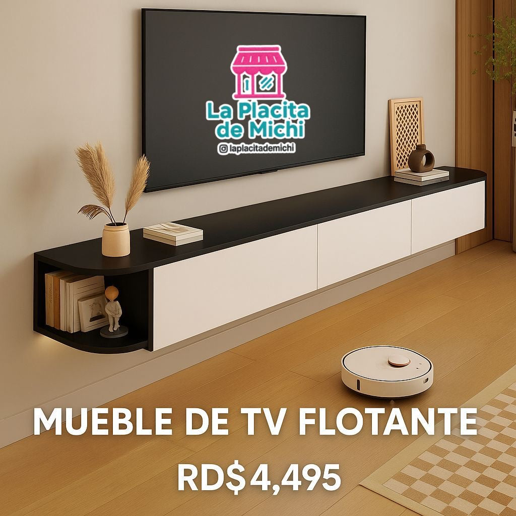 📺✨ Mueble de TV Flotante (180 cm) – Cod.2501032 ✨📺 (Negro con Blanco )
💰 RD$4,495