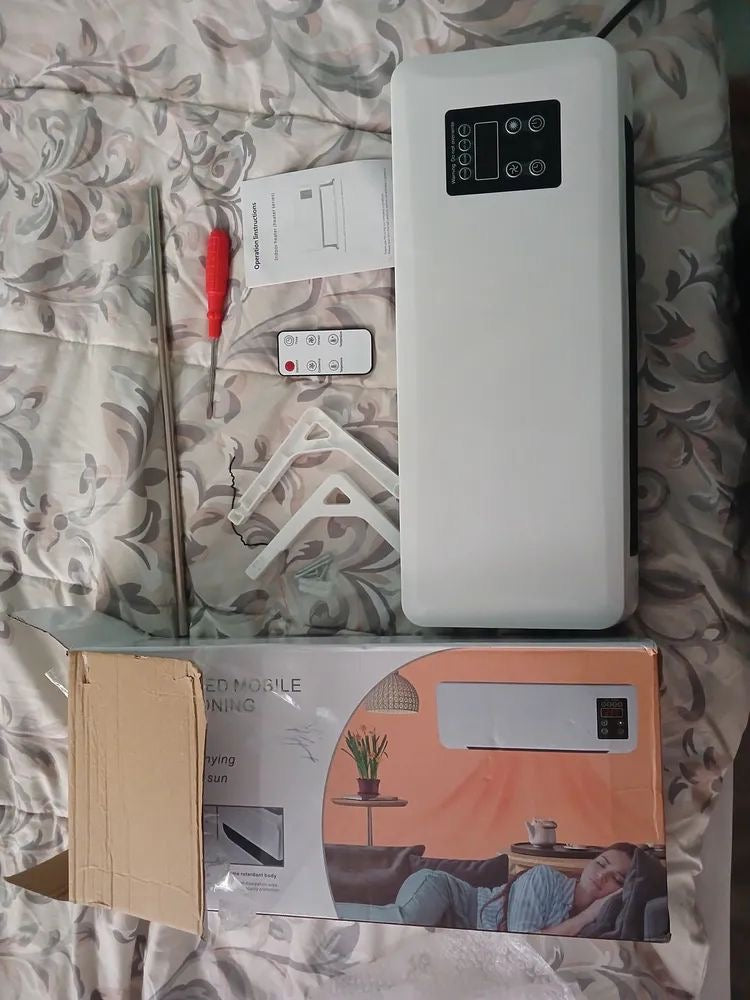 Aire Portátil de Pared 2 en 1 con Calefacción y Control Remoto (Cod.0115)