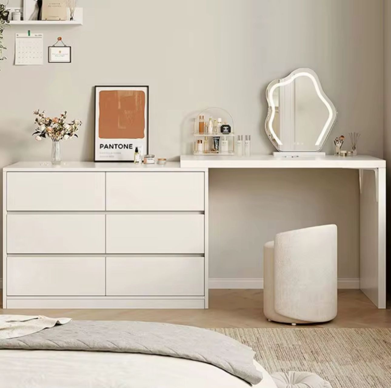 🪞✨ Estante con Tocador Multifuncional 🛋️💄 (Cod.29009-1)