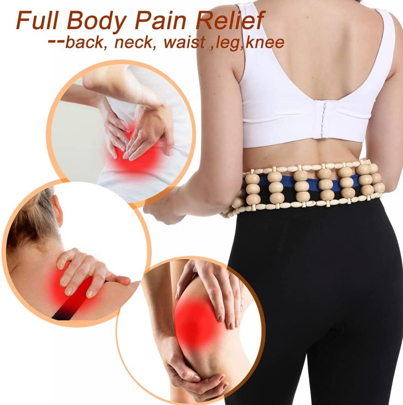 Cuerda de Rodillo de Madera Para Masajes