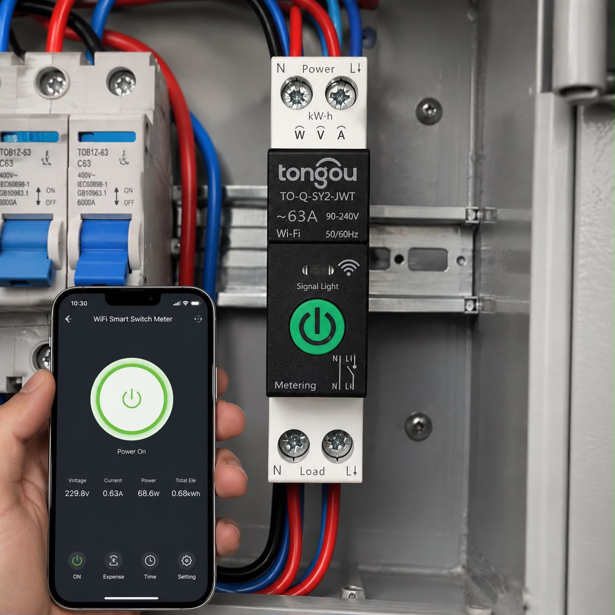 ⚡📱 INTERRUPTOR INTELIGENTE WIFI 63A – CONTROLA TUS EQUIPOS DESDE CUALQUIER LUGAR 📱⚡
🆔 Cod. DLQ01
💰 RD$2,495