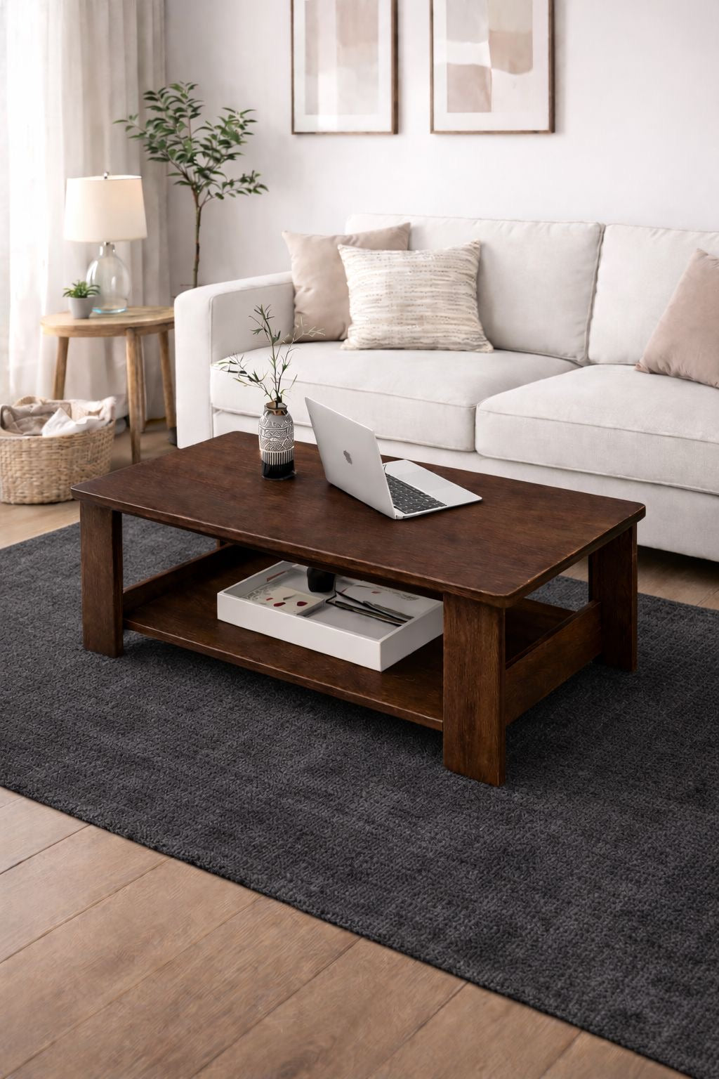 🛋️✨ Mesa de Centro Moderna con Doble Nivel – Diseño Elegante y Funcional ✨🛋️ (Cod. 25124-1) MARRÓN
💰 Precio: RD$2,995