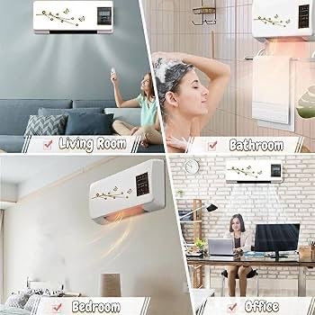 Aire Portátil de Pared 2 en 1 con Calefacción y Control Remoto (Cod.0115)