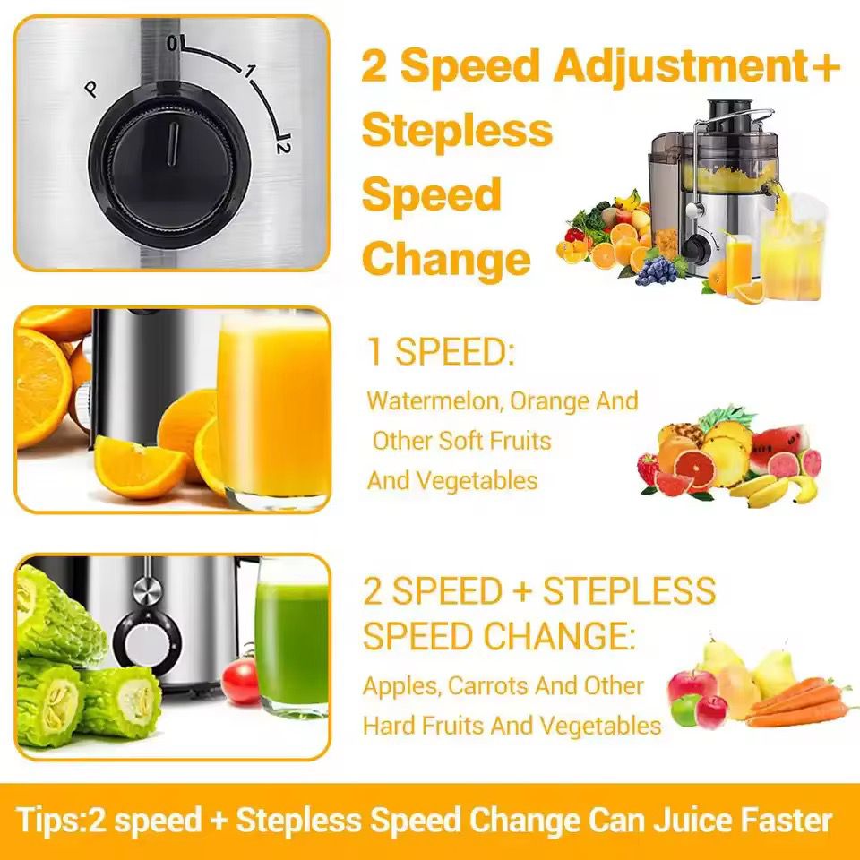 🍊 Extractor de Jugos Automático – (Cod.BV-290) ¡Lleva tu juguería a otro nivel! (800w)