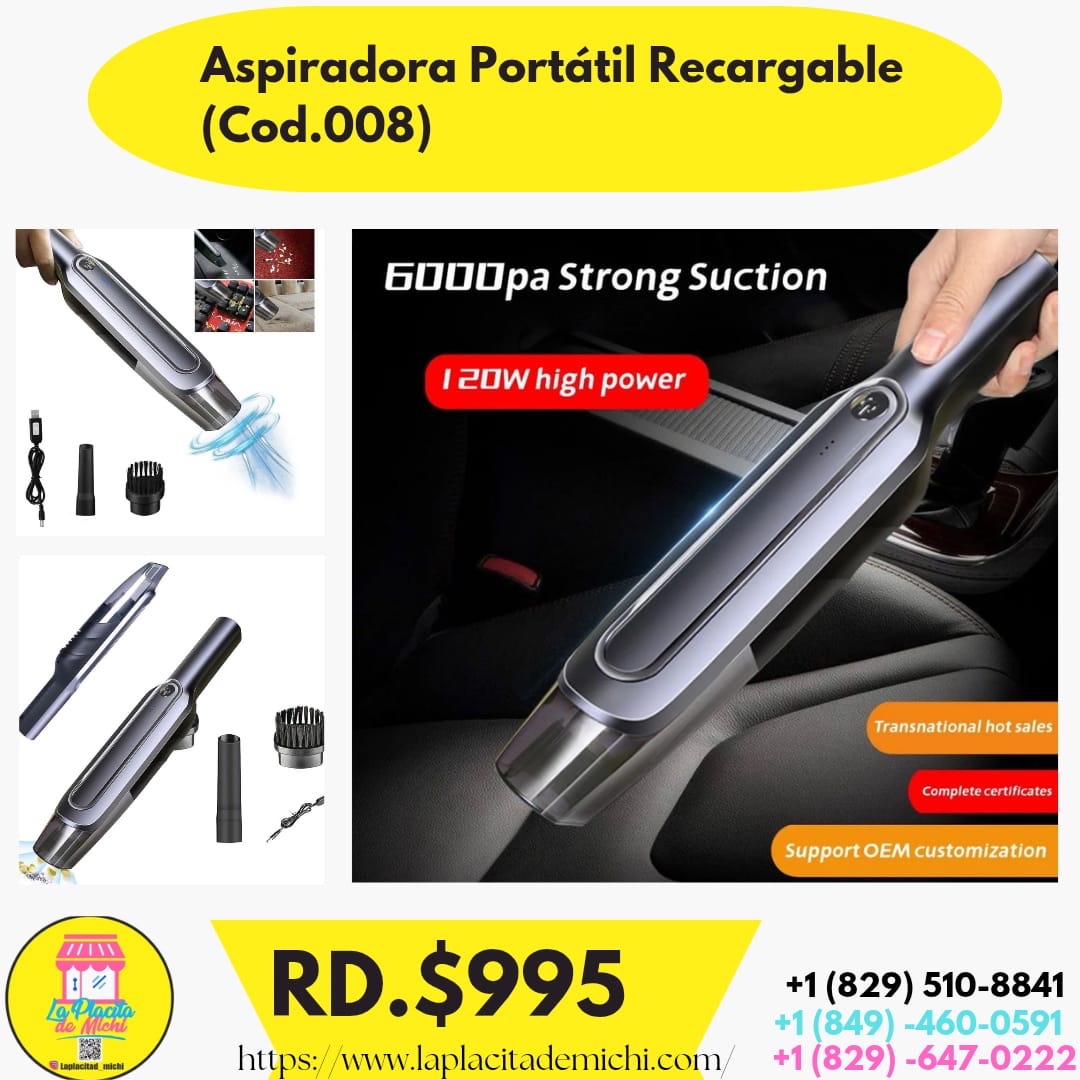 Aspiradora Portátil Recargable (Cod.008)