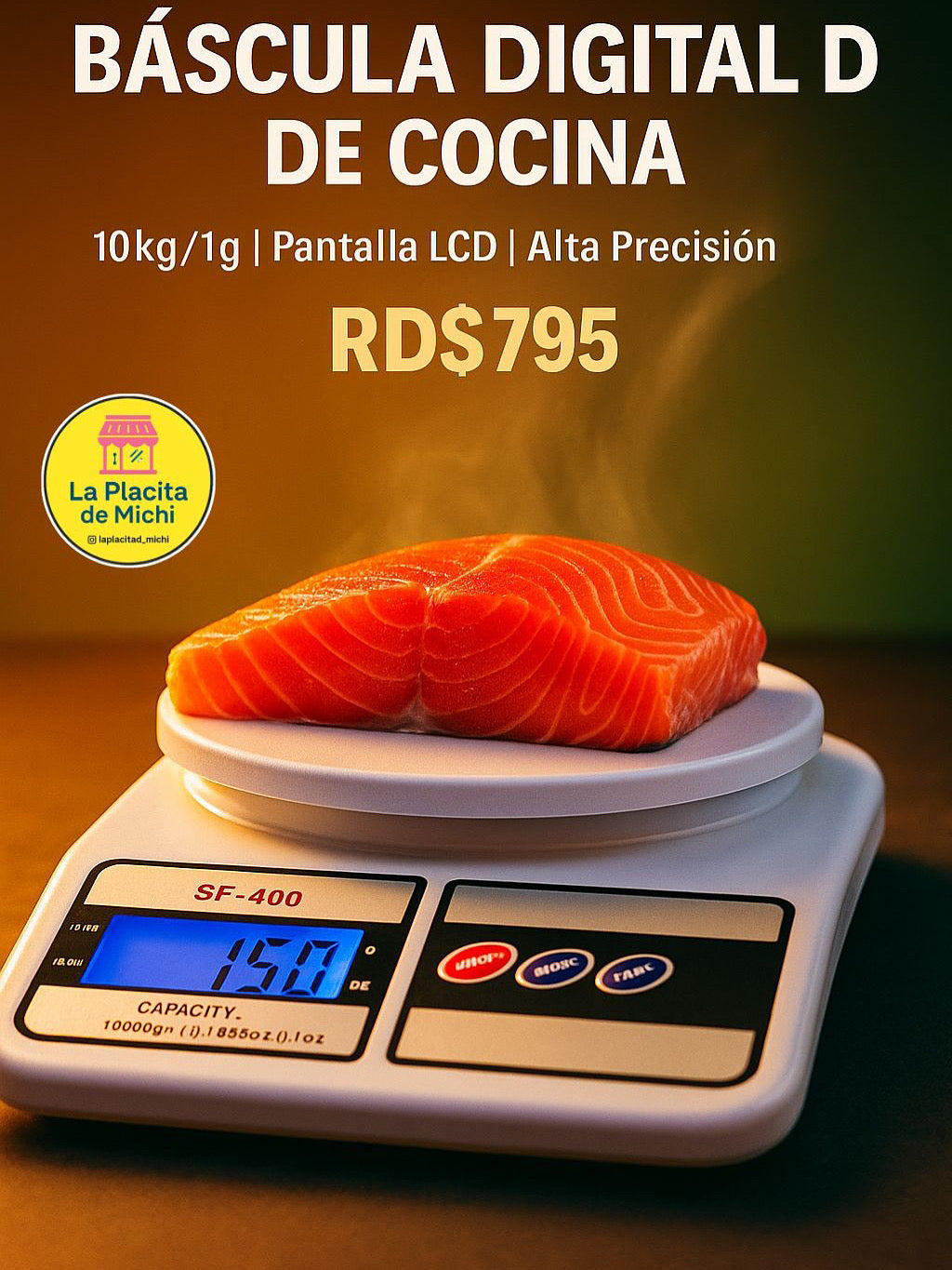 📏✨ Balanza para Alimentos (Cod SF-400) ✨📏
💰RD$795