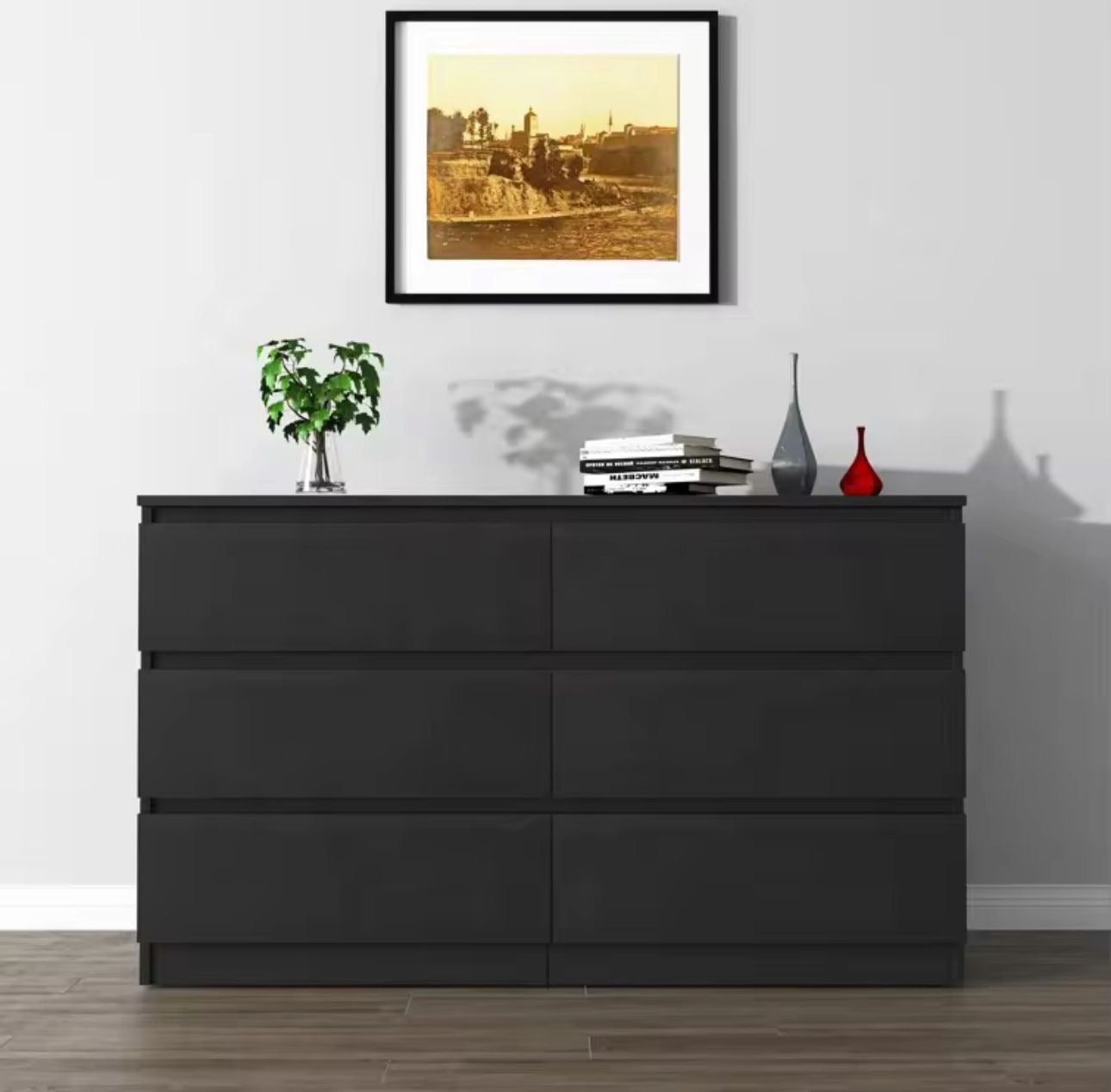 🧺 Armario de Almacenamiento con 6 Cajones Color Negro – Organización Práctica. (Cod. 80025-3)
