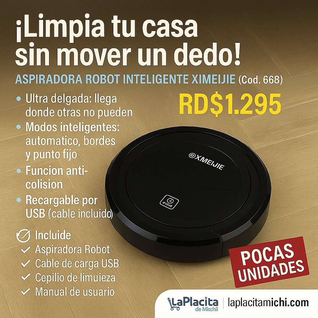 Aspiradora Robot Inteligente Limpiador (Cod.668)
