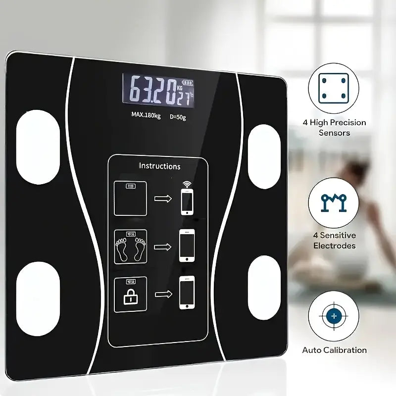 ⚖️📲 BÁSCULA INTELIGENTE BLUETOOTH – CONTROL TOTAL DE TU CUERPO 📲⚖️ (Cod. 422)
💰RD$995