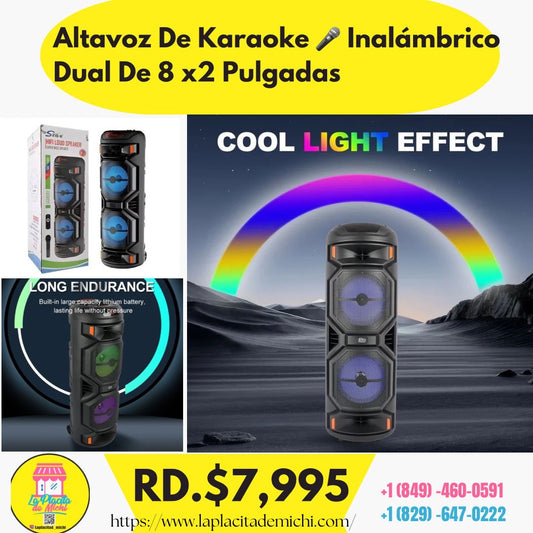 Bocina Bluetooth 8”x2