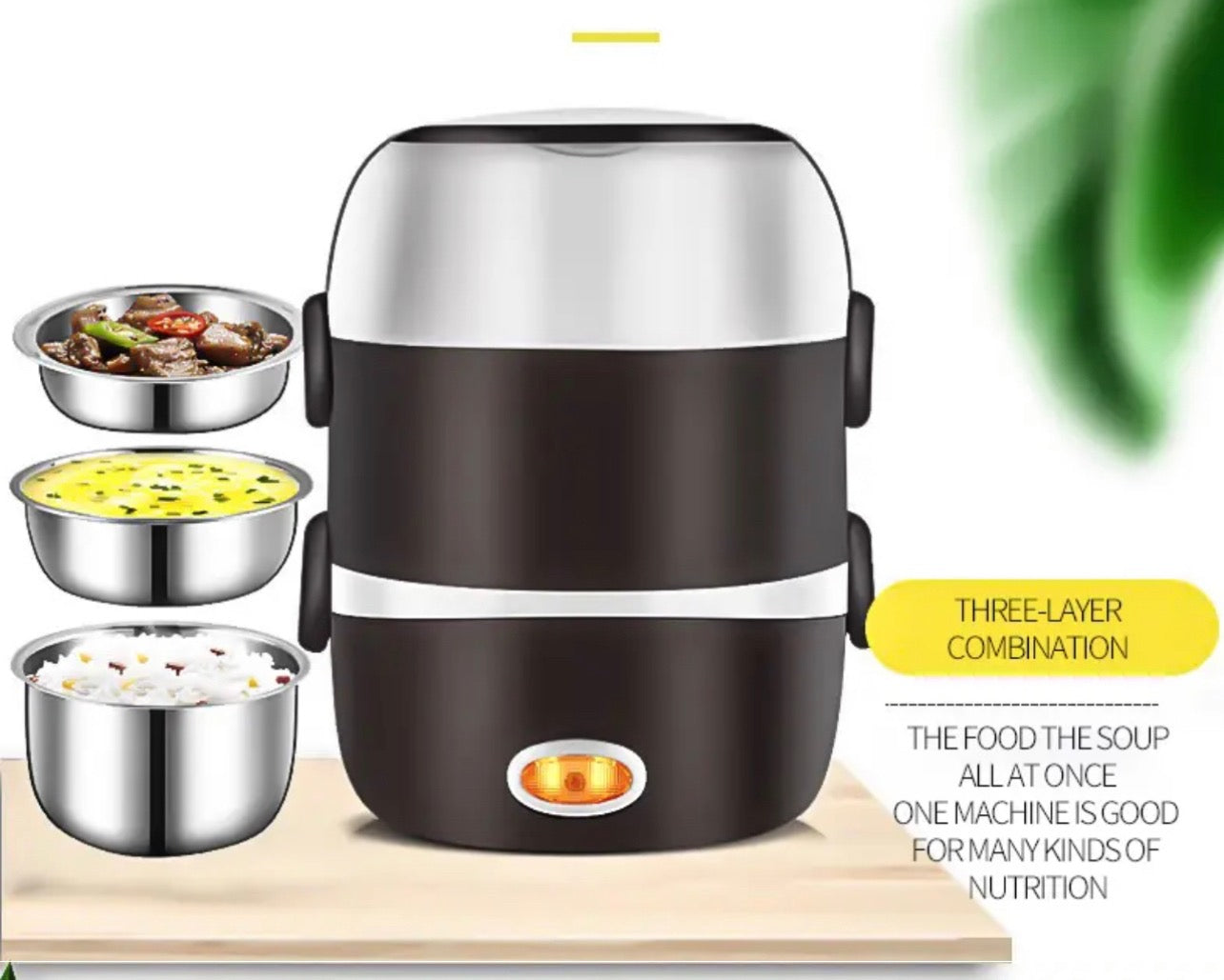 🍲✨ Lonchera Eléctrica Calentadora Multifuncional 3 en 1