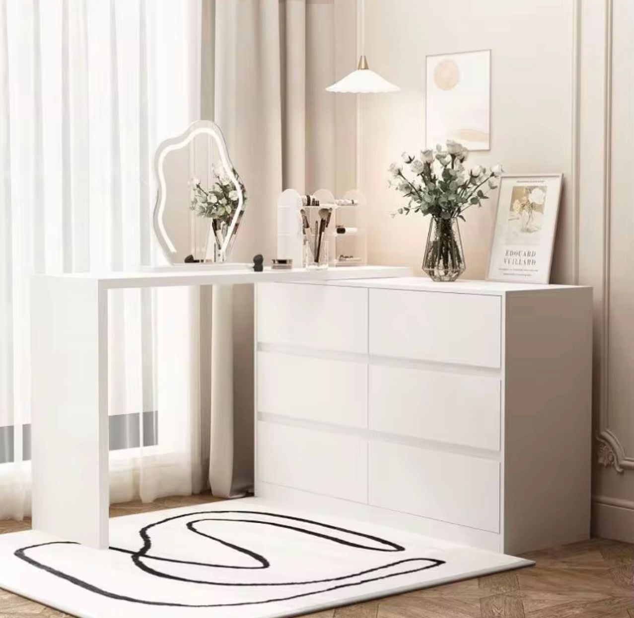🪞✨ Estante con Tocador Multifuncional 🛋️💄 (Cod.29009-1)