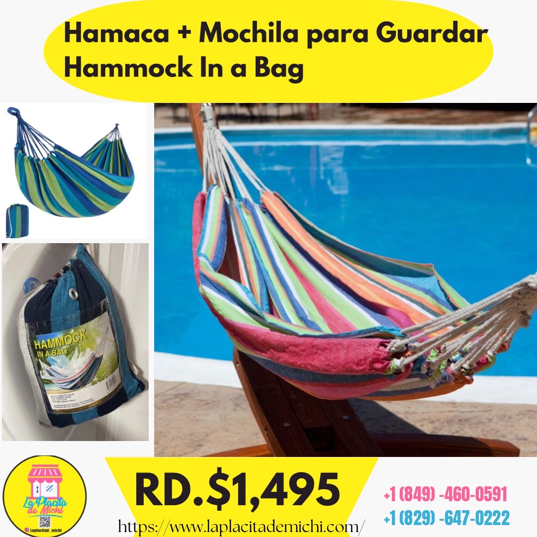 Hamaca + Mochila para Guardar
Hammock In a Bag
