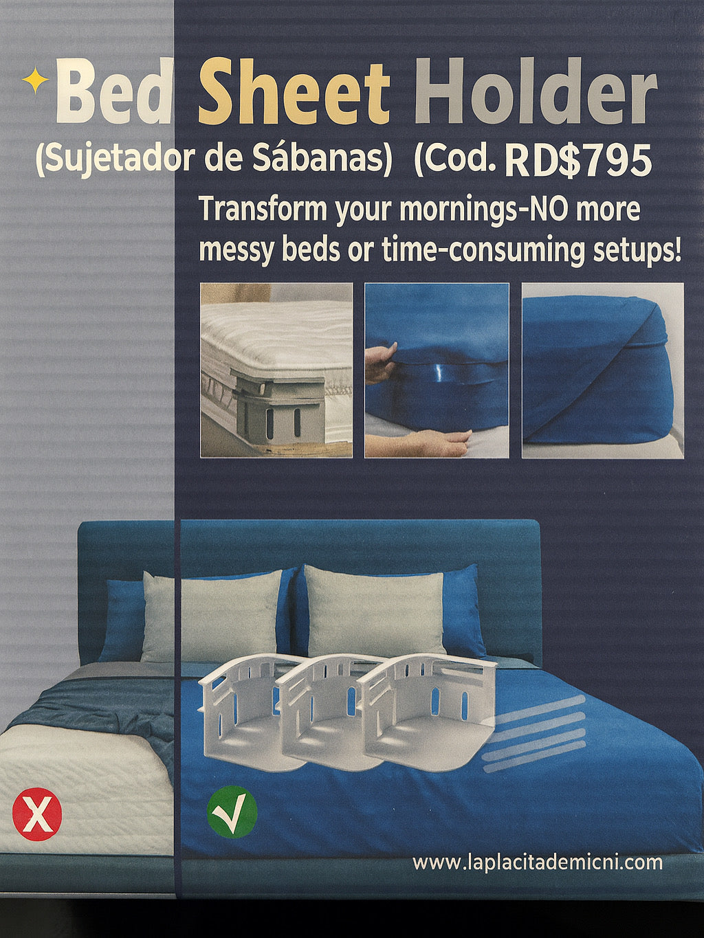 ✨ Bed Sheet Holder ✨ (Sujetador de Sábanas) (Cod.2388)