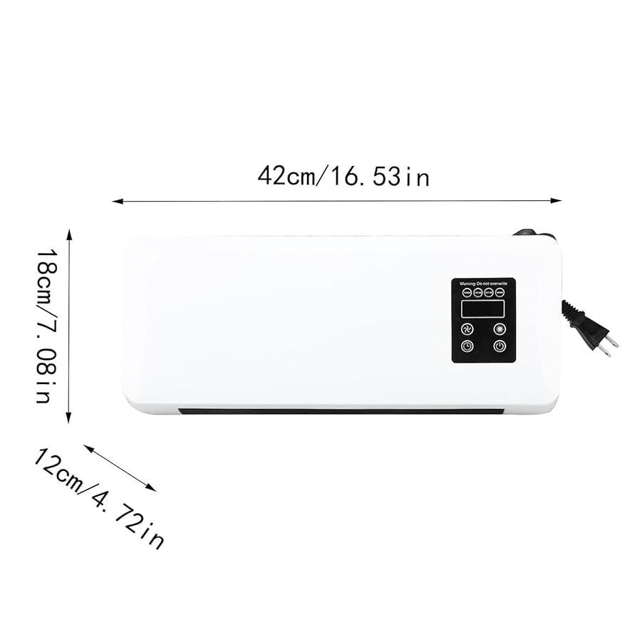 Aire Portátil de Pared 2 en 1 con Calefacción y Control Remoto (Cod.0115)