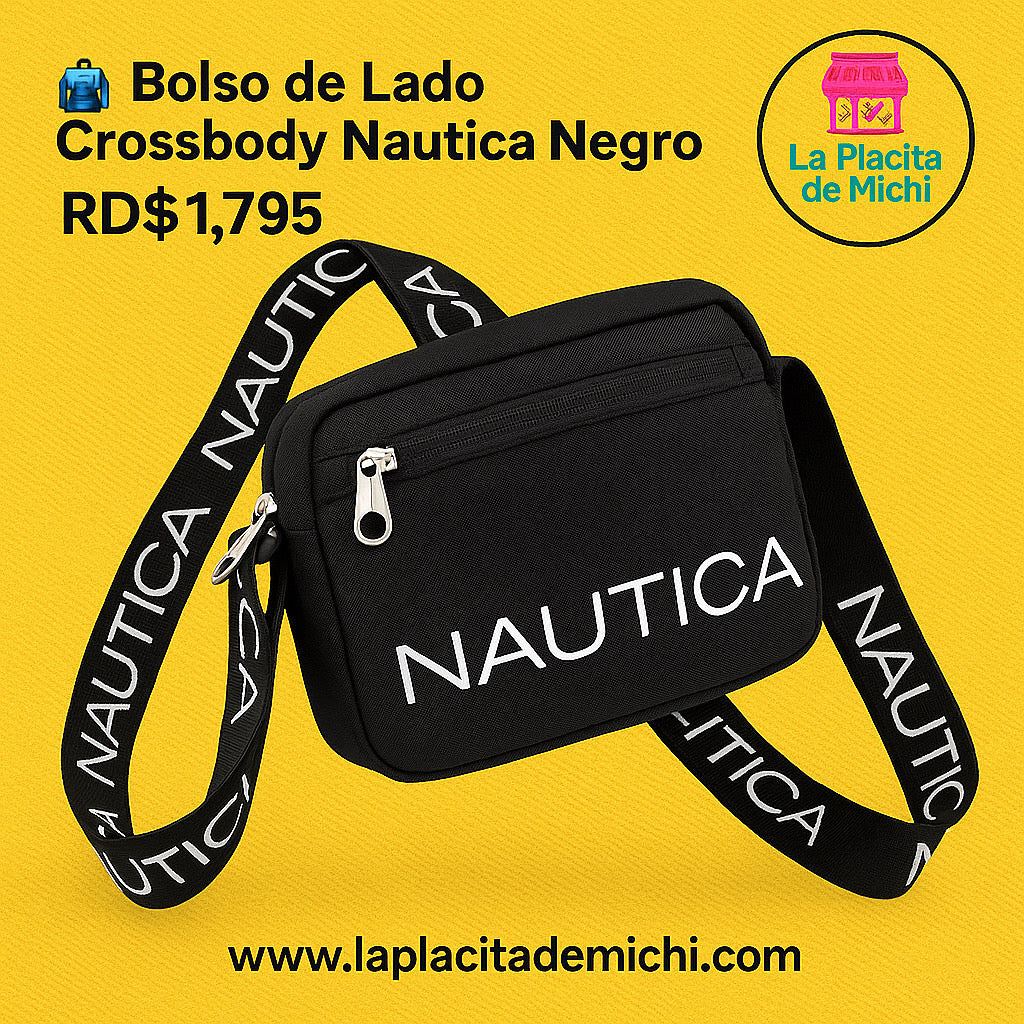 🎒✨ Bolso de Lado Crossbody Nautica Negro✨🎒
💰 RD$1,795