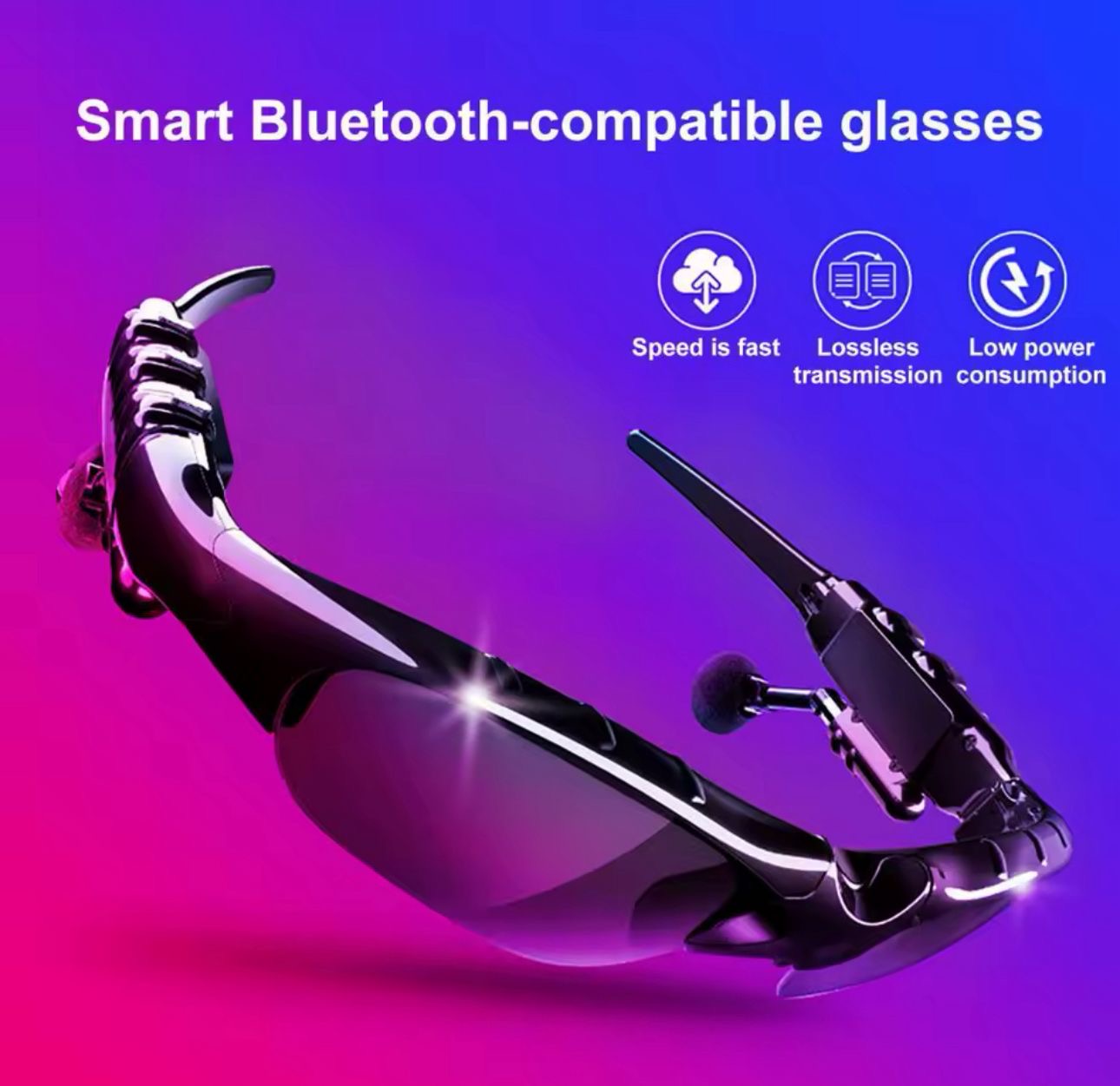 🕶️🔊 Gafas Inteligentes Bluetooth 5.0 – Estilo, Conectividad y Protección UV en Uno (Cod.-009)