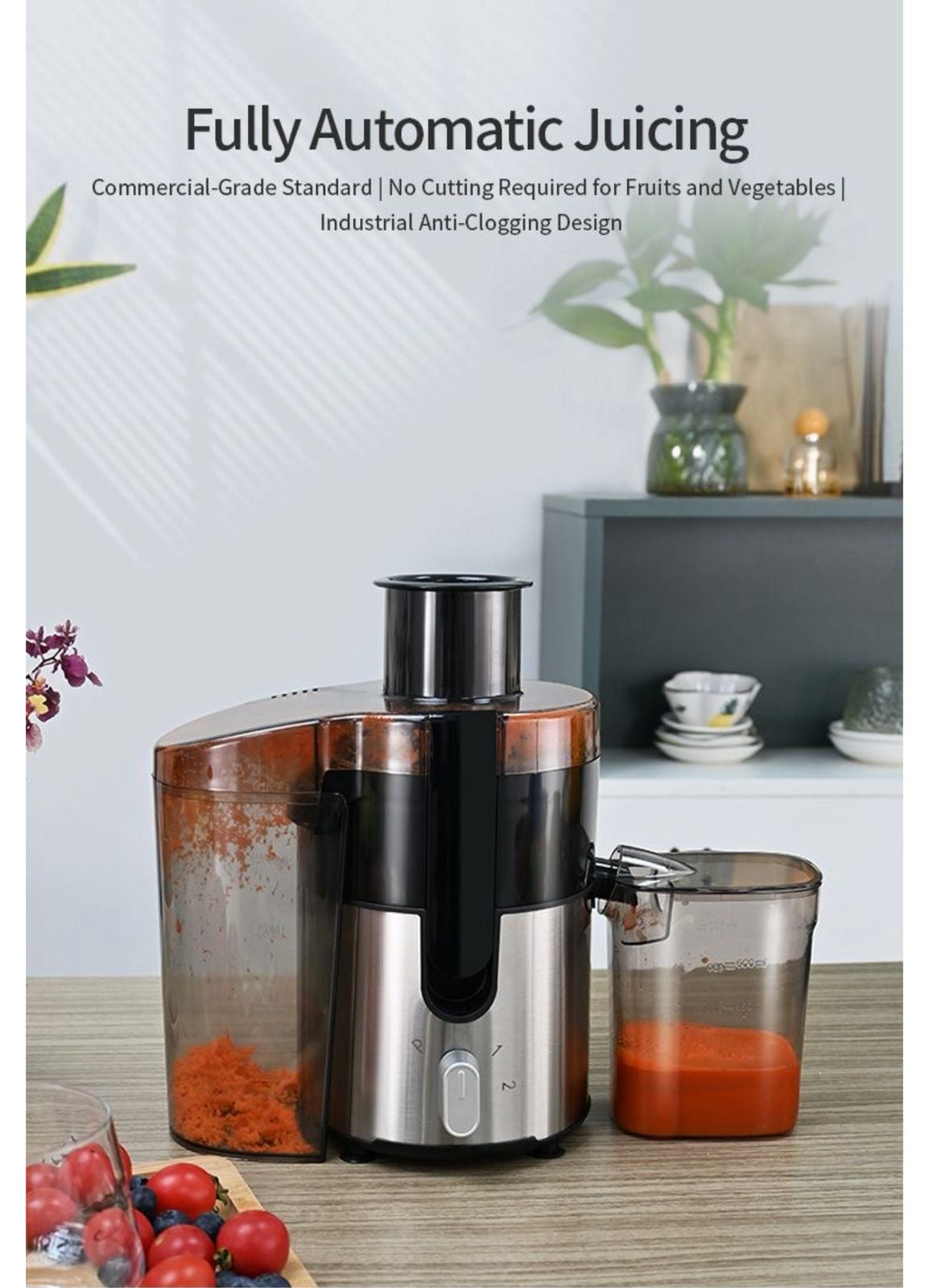 Extractor de Jugos, Licuadora, Molinillo, Moledor de Carnes -850W- (4 en 1) (Cod.808)