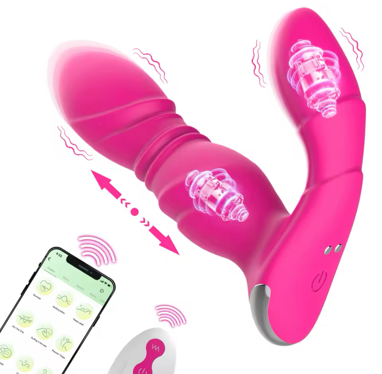 Vibrador de Aplicación 3 en 1 con Control (Cod.Du-53)