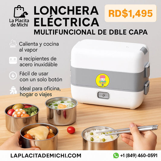 🍱✨ ¡Dile adiós a la comida fría!
Con la Lonchera Eléctrica Multifuncional de Doble Capa disfrutarás de tus comidas siempre calientes, frescas y con el mejor sabor 💯🔥