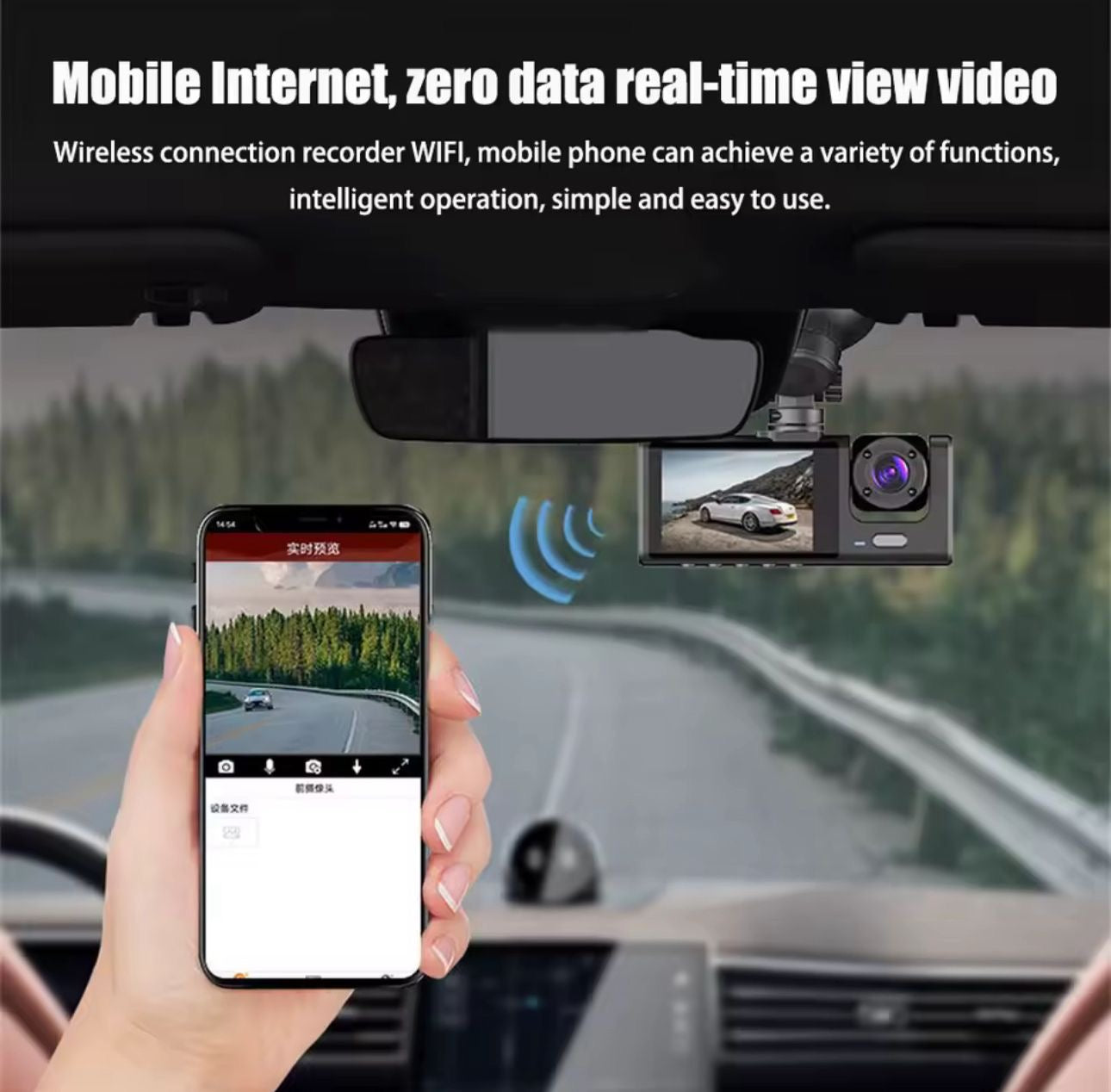 🚗💥 ¡Protege tu vehículo con esta Dashcam 1080P HD de 3 lentes! (wifi)
(Cod.1080)