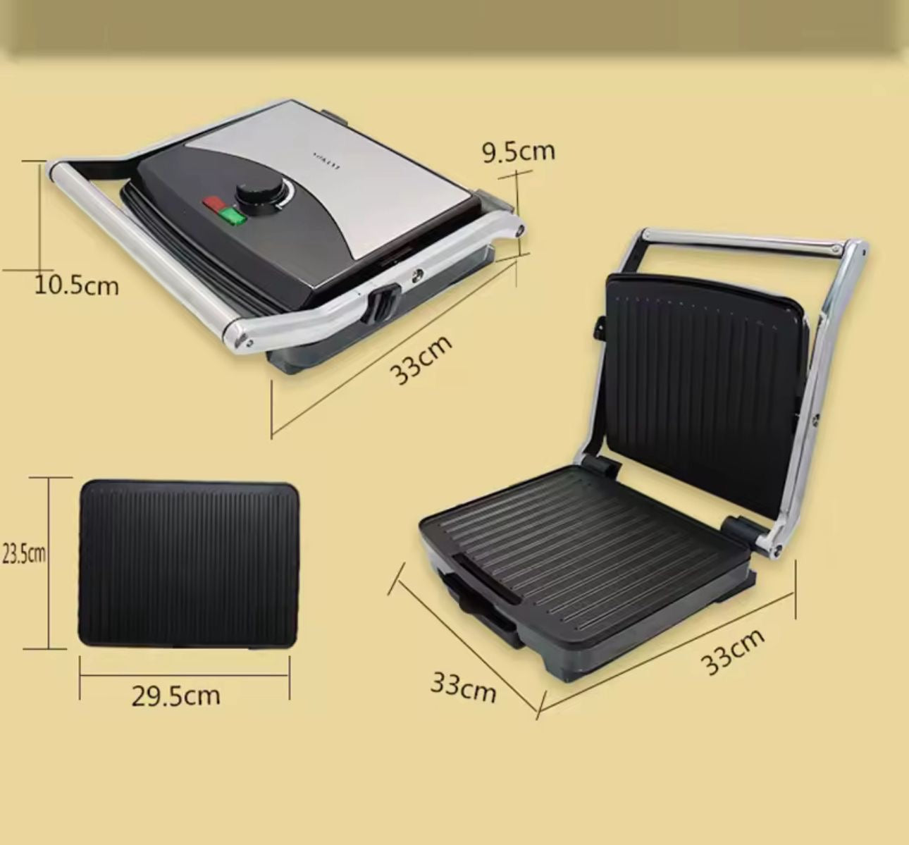 🍞🔥 Máquina de Pan y Tostadora Multiuso
Parrilla Eléctrica 2 en 1 (Cod.sk-08103) (1000w) -110v