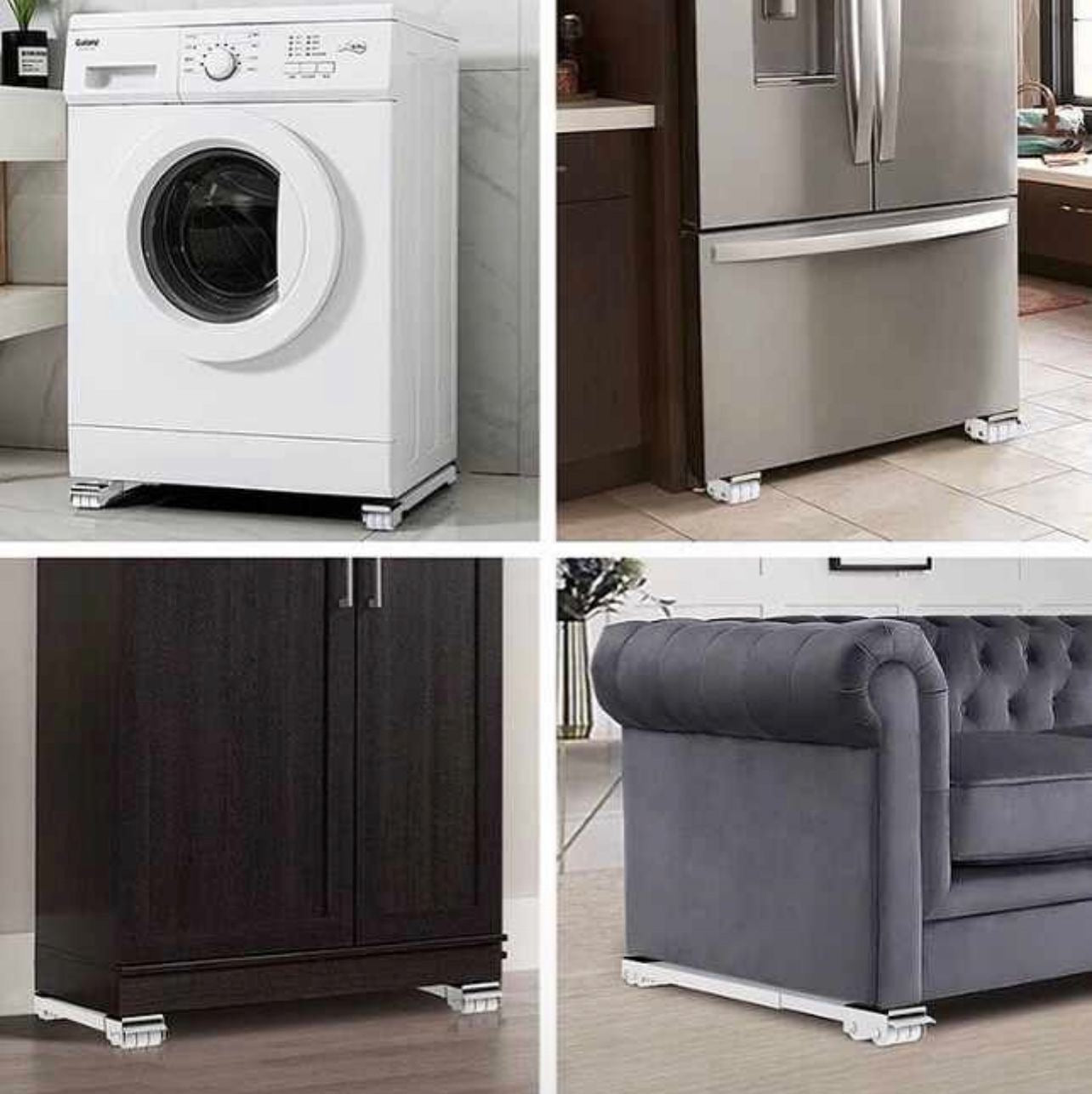 Base Ajustable con Ruedas de Soporte para electrodomésticos.