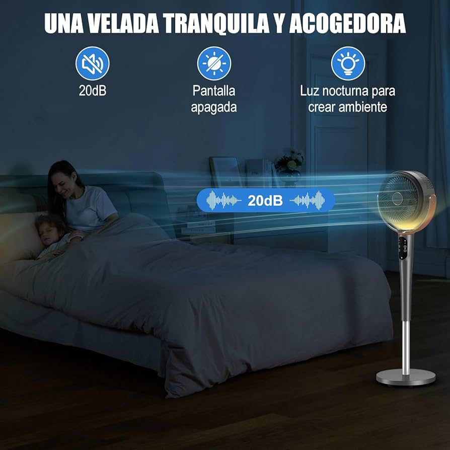 ✨ Ventilación inteligente
✅ Oscilación 120° | Inclinación 85°
❄️✨ Ventilador de Pedestal Silencioso ✨❄️ (Cod.AF4)