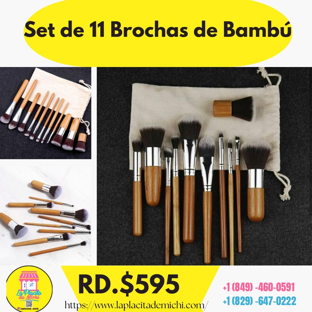Set de 11 Brochas de Bambú