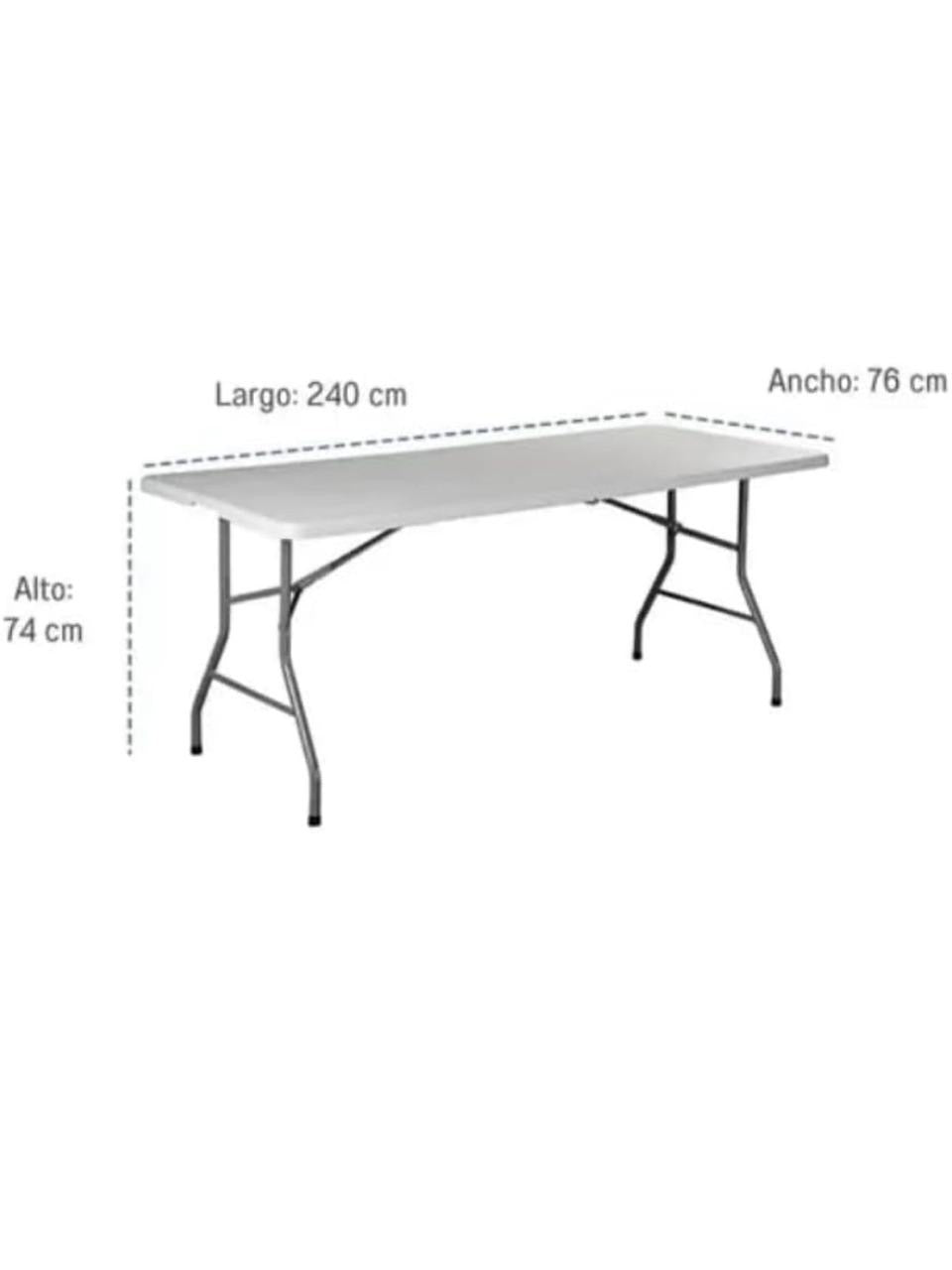 🪑 MESA PLEGABLE 2.4 METROS – RESISTENTE Y PRÁCTICA
💰 RD$3,995