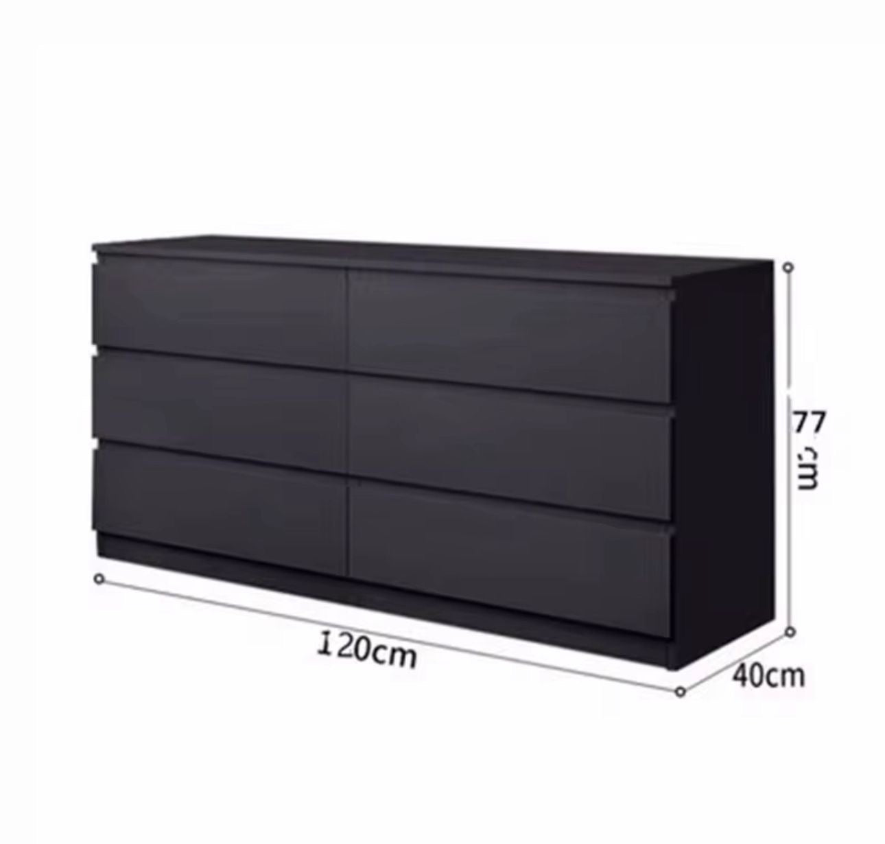 🧺 Armario de Almacenamiento con 6 Cajones Color Negro – Organización Práctica. (Cod. 80025-3)