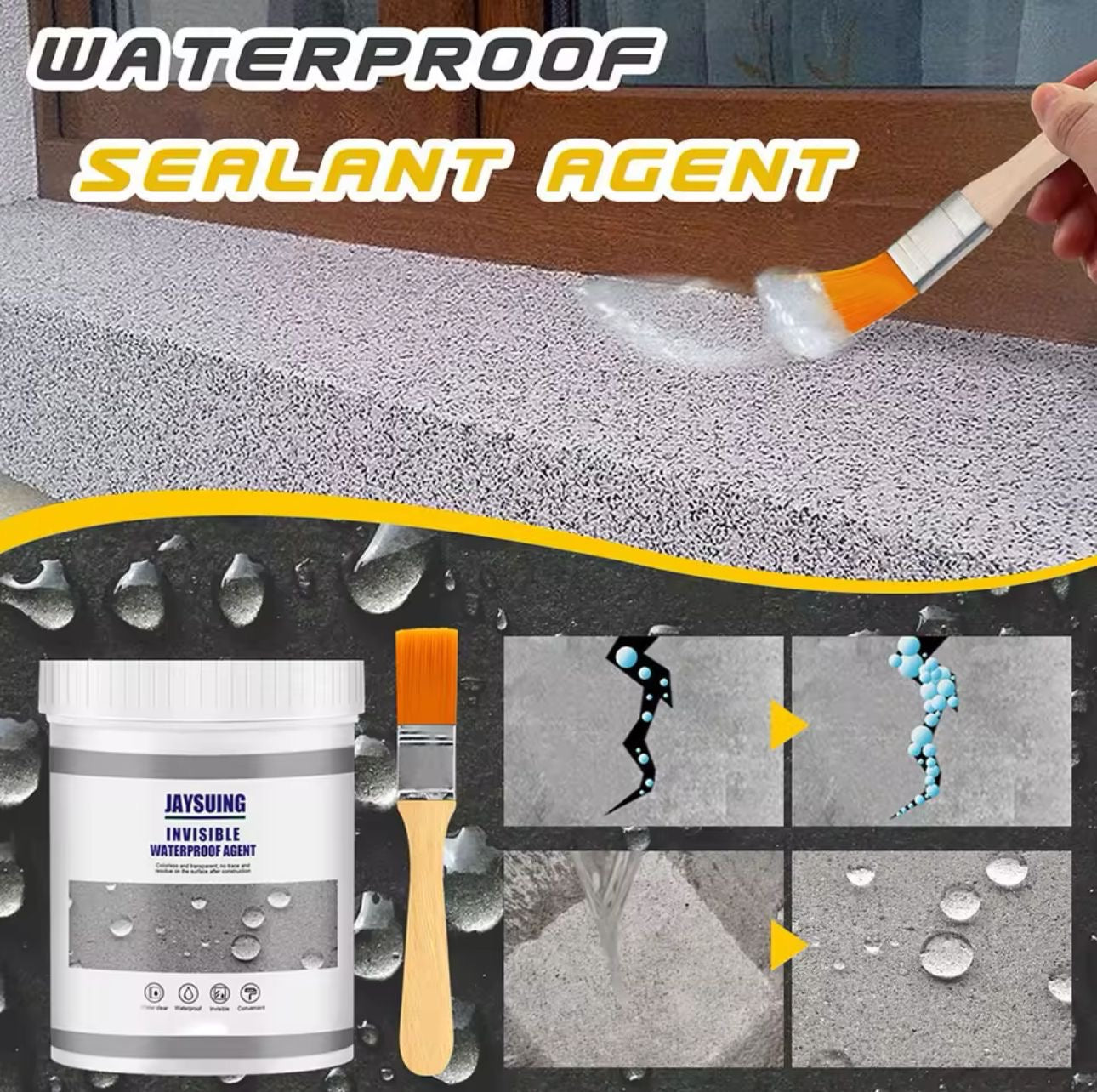 🛠️💧 SELLADOR IMPERMEABILIZANTE TRANSPARENTE – PROTECCIÓN TOTAL CONTRA FILTRACIONES 💧🛠️ (300g)
💰RD$995