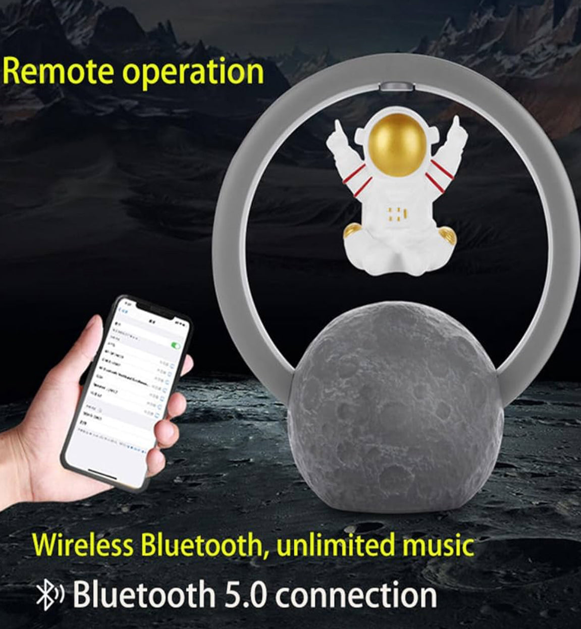 🚀✨ Bocina Astronauta Flotante con Luz LED 3D (Modelo Y-598) ✨🚀
💰RD$1,995