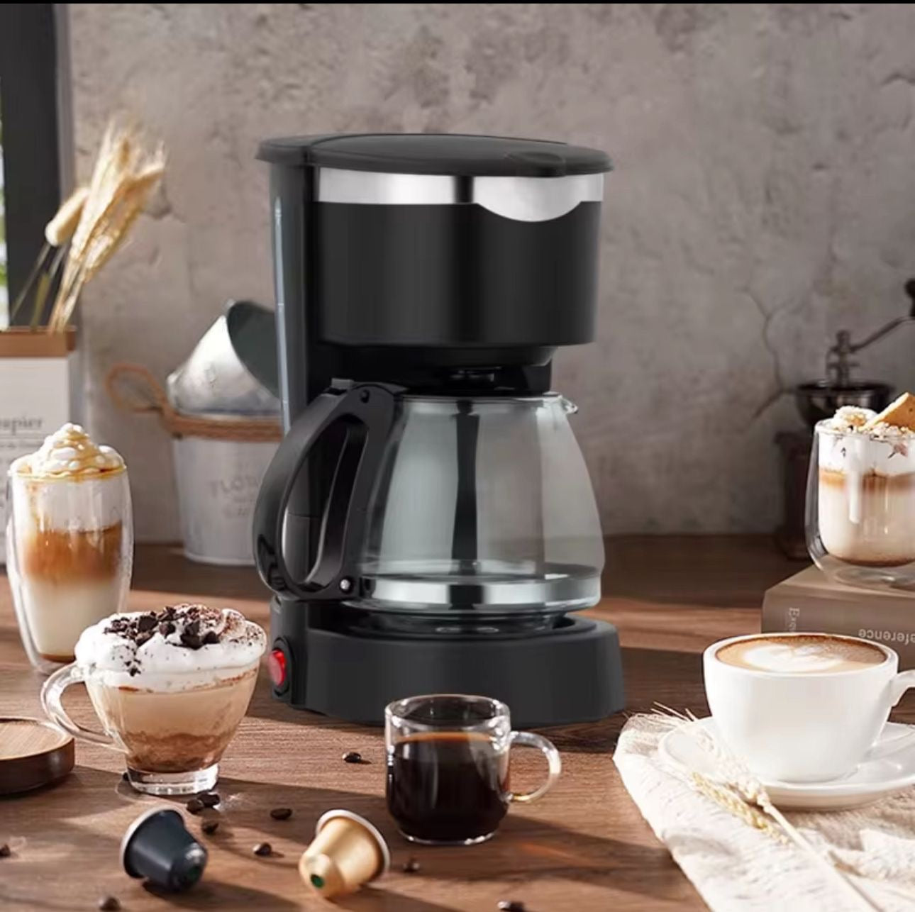 ☕ Cafetera de Goteo Espresso Portátil – 6 Tazas | Estilo Americano (Cod.2506)