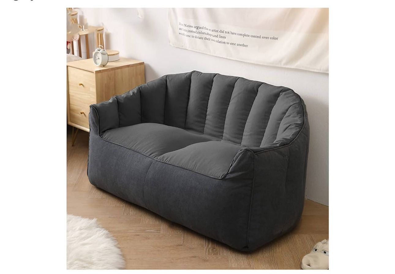 🛋️✨ Sofá Puff 2 Plazas de Algodón y Lino ✨🛋️ (Cod.1-1) (Empacado al Vacío)