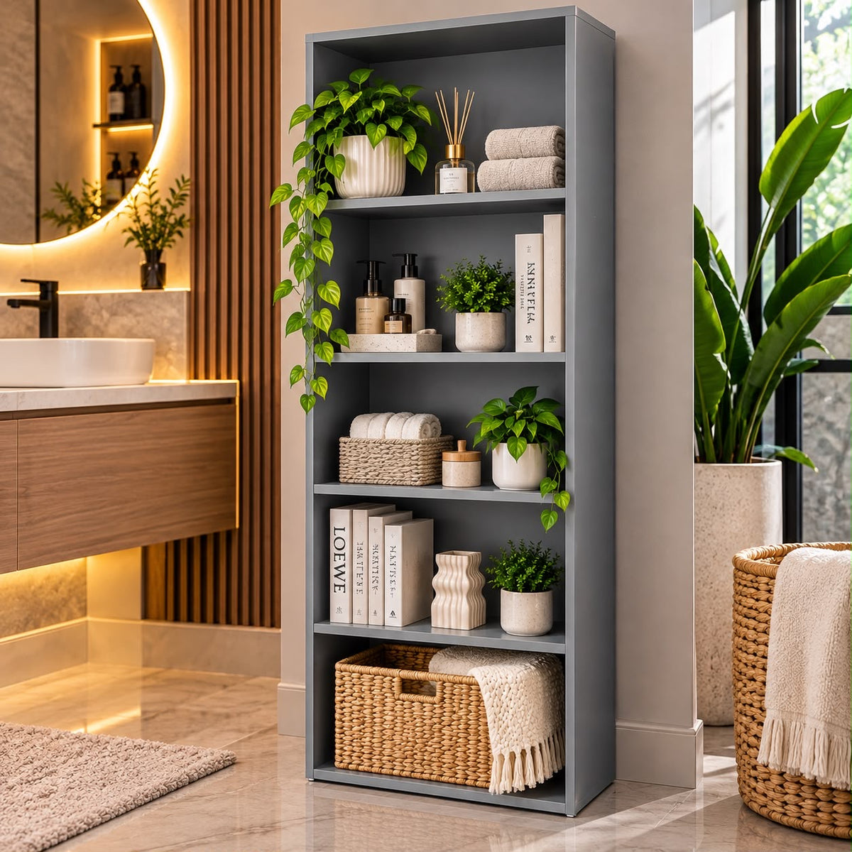 ✨🩶 ESTANTERÍA ORGANIZADORA MULTIUSO – MODERNA Y PRÁCTICA 5 NIVELES 🩶✨🆔 (Cod. 111 GRIS )
💰RD$3,495
📏 Medidas:
38 × 24 × 122 cm
Material:
Hidrofugo (Armado)