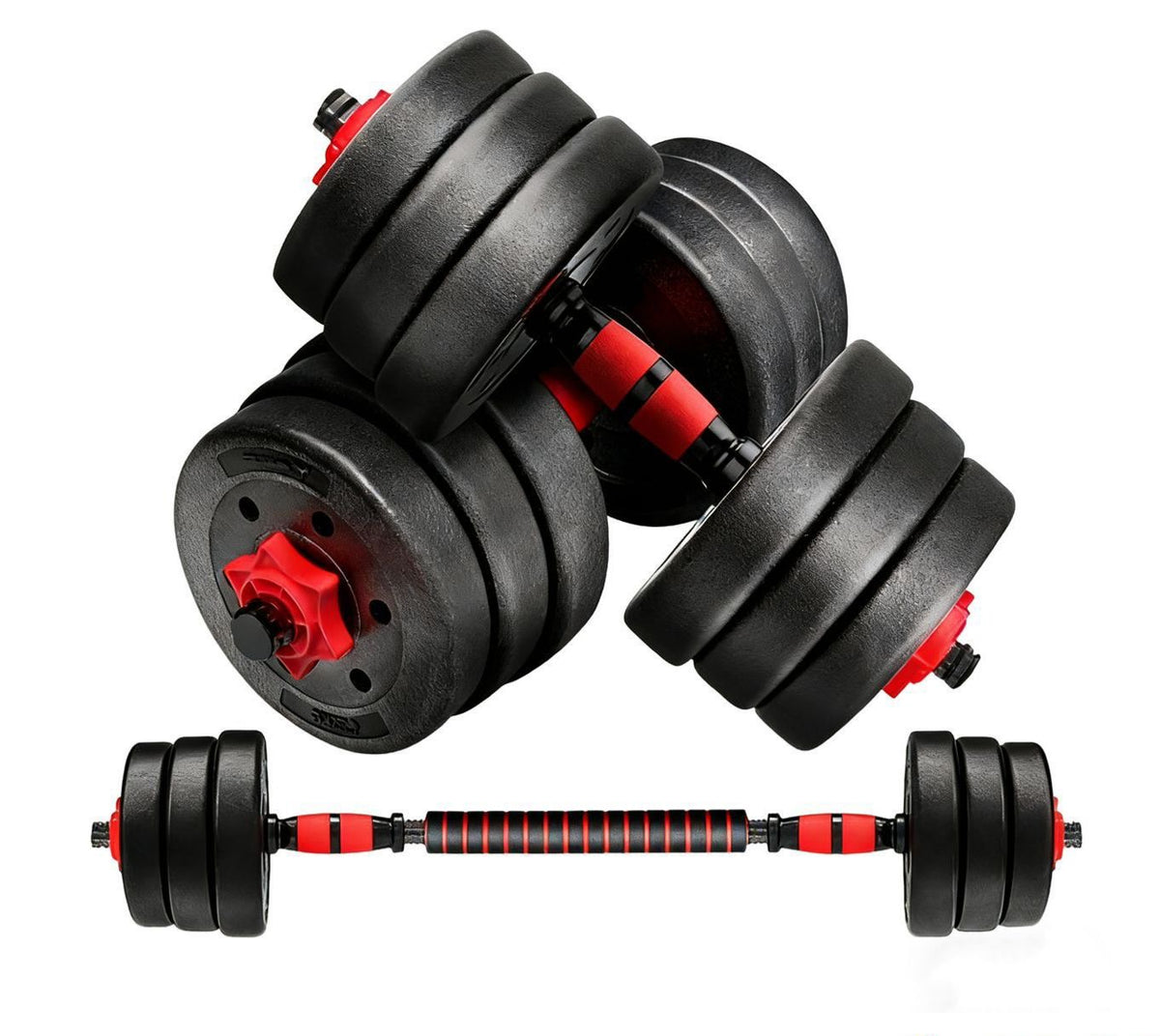 🔥 SET DE MANCUERNAS Y BARRA AJUSTABLE 40 KG – ENTRENAMIENTO REAL EN CASA 🔥
🆔 Cod. YL840
⚖️ Peso total: 40 KG
💰RD$3,995