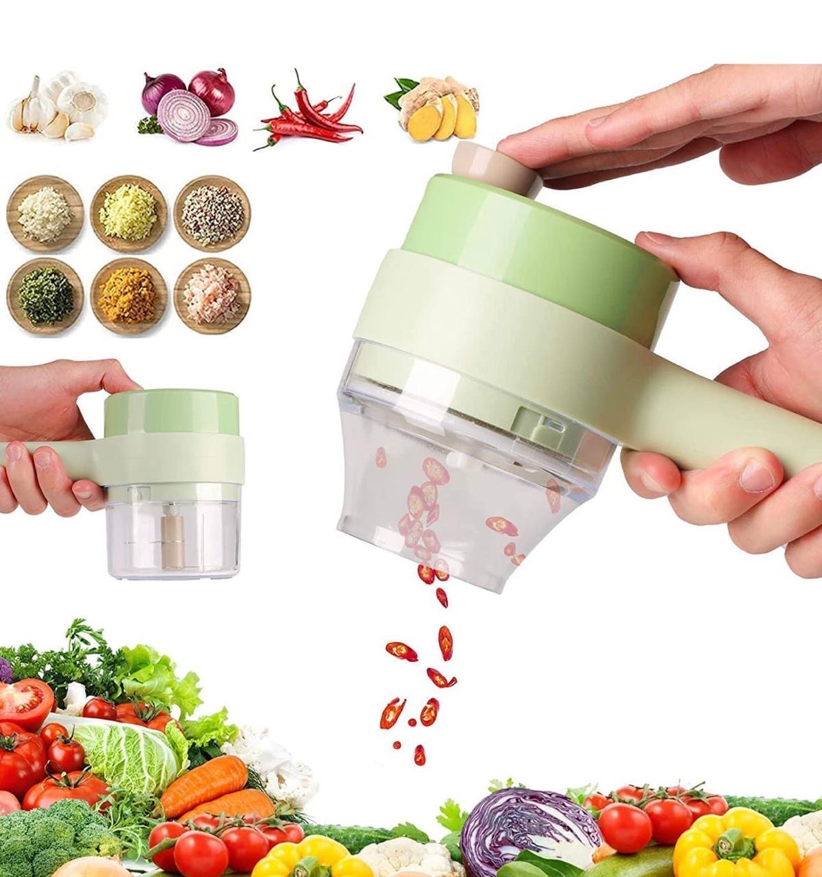 Cortador de verduras con martillo de cocina eléctrico de mano 4 en 1
Código 27996