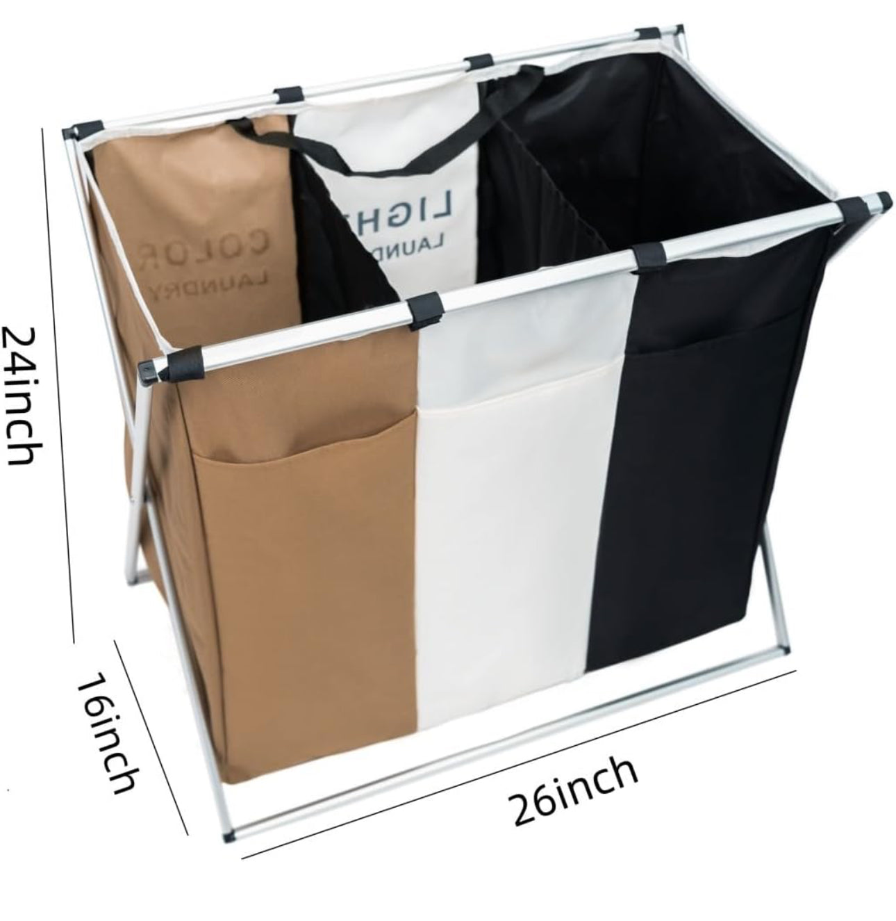 Cesta Triple para Ropa (Cod.65-12)