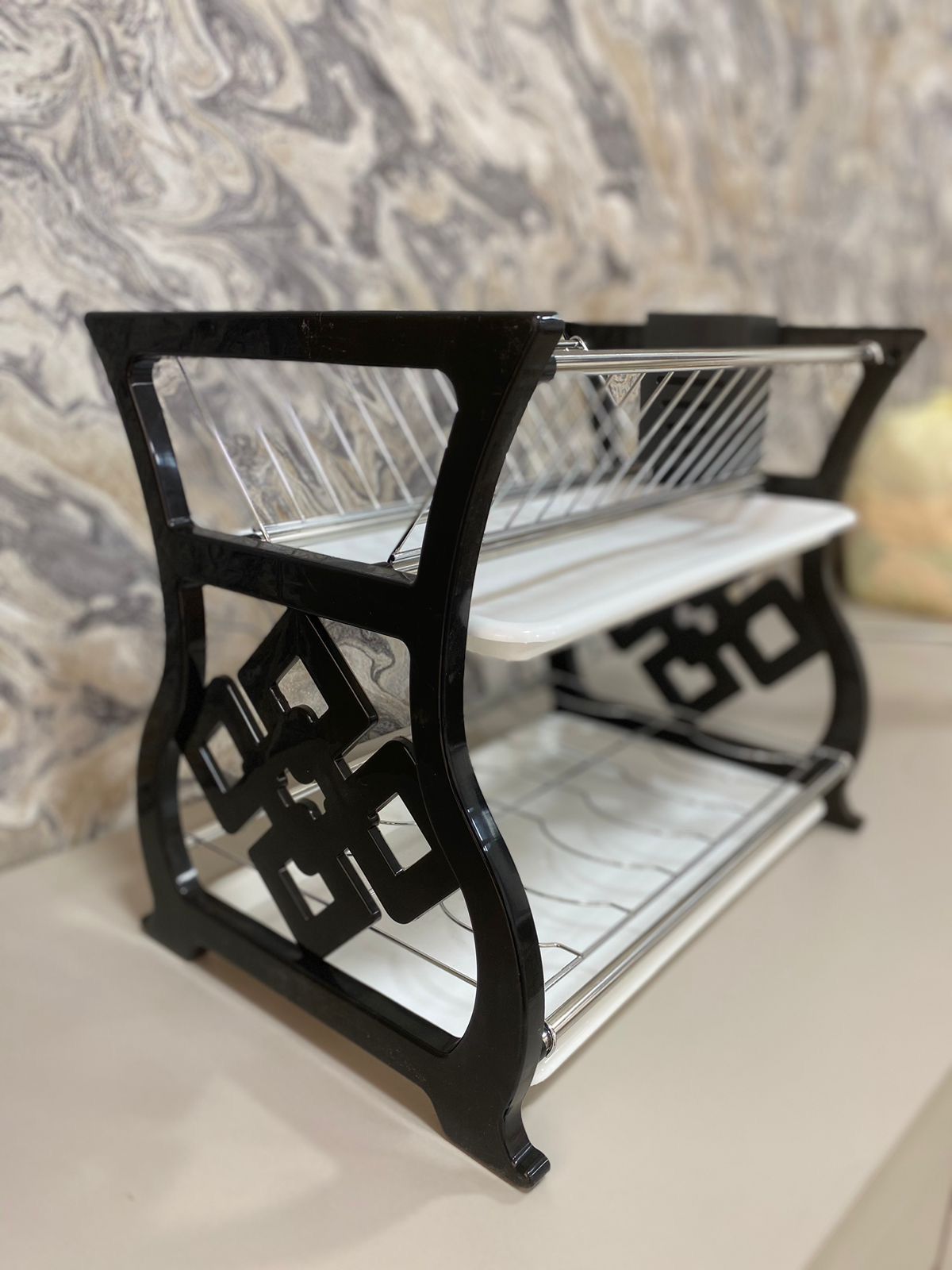 PLATERO ESCURRIDOR Pasta Metal 2 Niveles 2 bandeja 41x28x35cm (Cod.018)