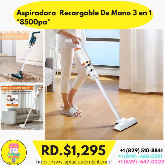 Aspiradora  Recargable De Mano 3 en 1  *8500pa*