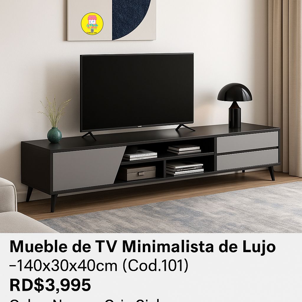 Mueble de TV Minimalista de Lujo –140x30x40cm (Cod.101)