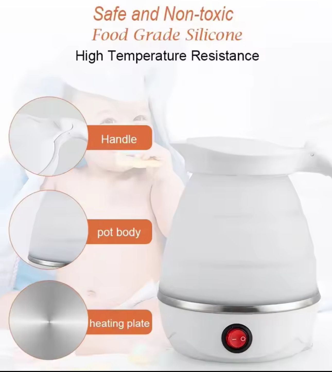 🔥🚿 Hervidor Eléctrico Plegable de Viaje – 600W / 600ml (Cod.2008)